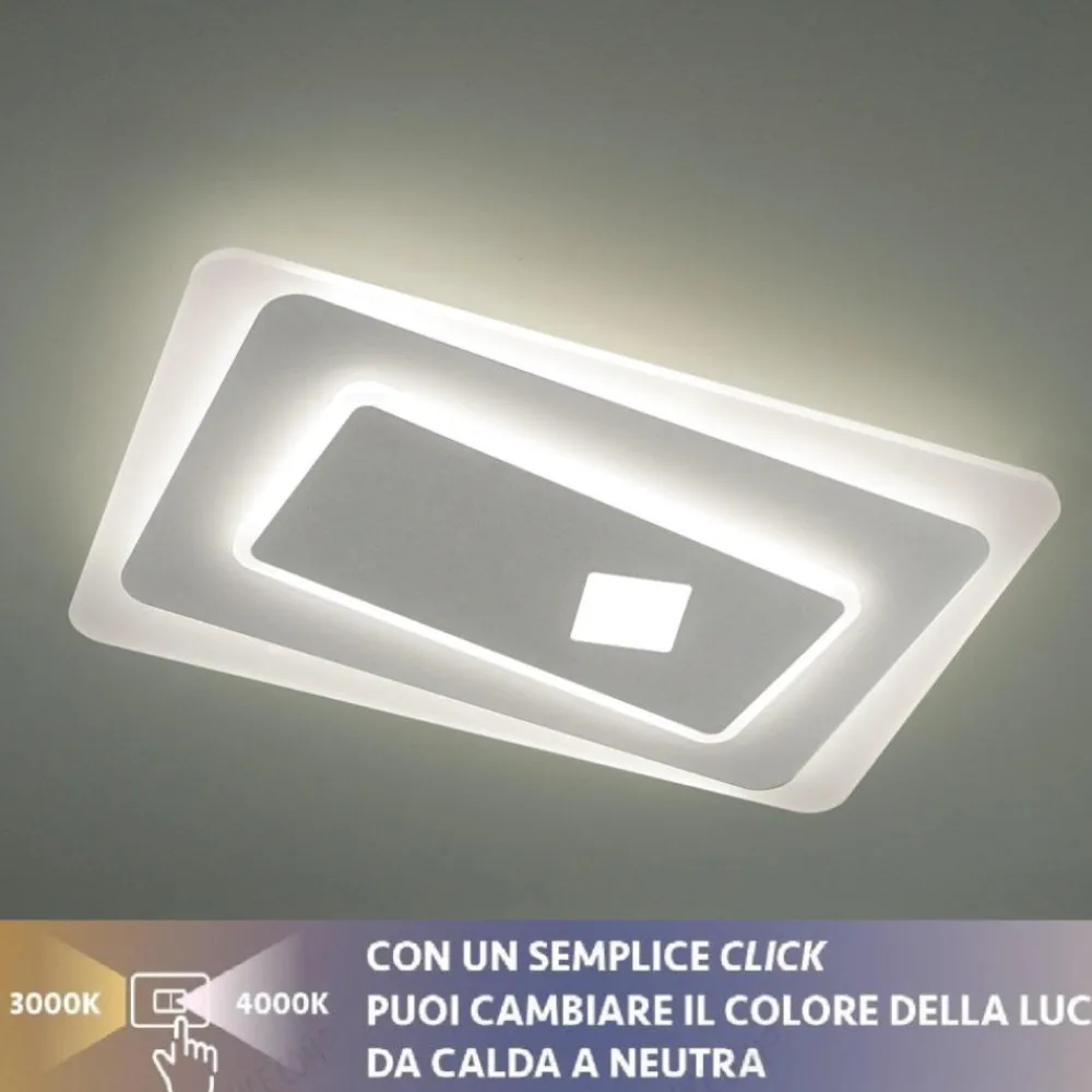Plafoniere Moderne-Vivida International Vivida brighton big plafoniera per camera da letto 3000k 4000k design rettangolare