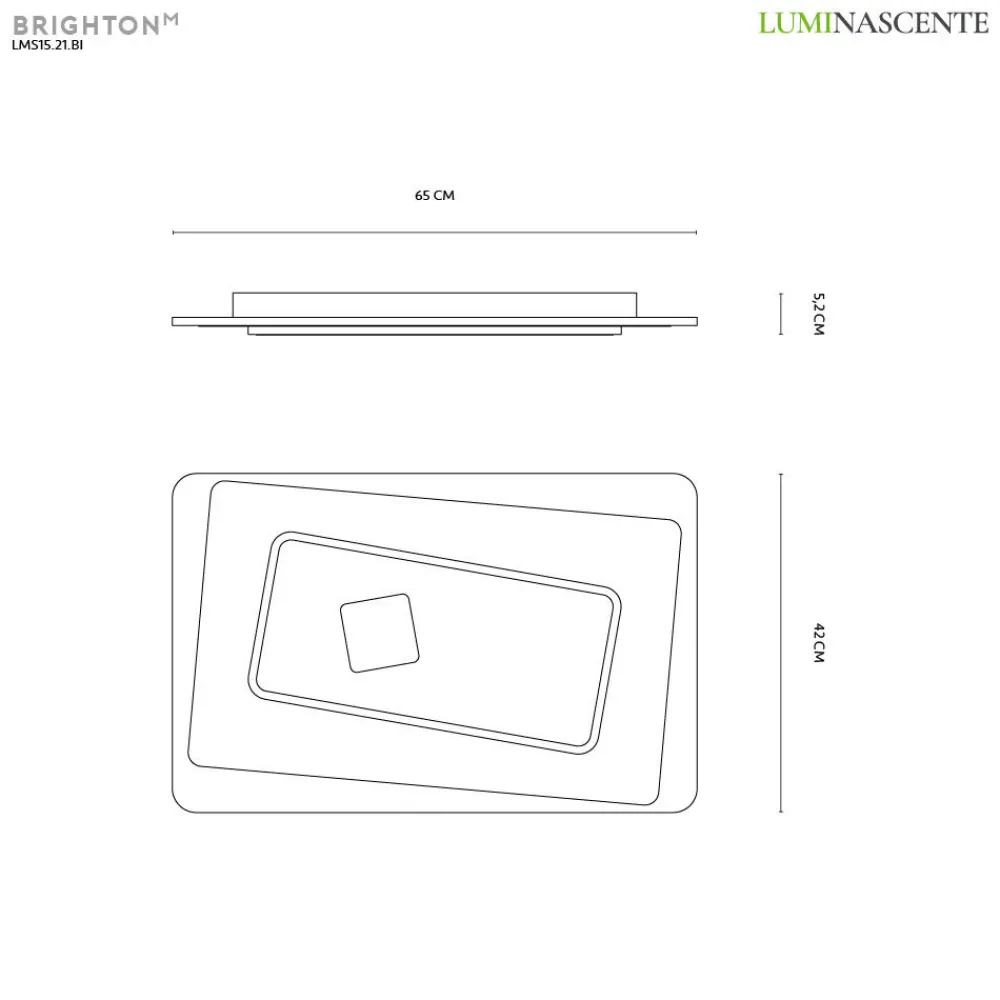 Plafoniere Moderne-Vivida International Vivida brighton big plafoniera per camera da letto 3000k 4000k design rettangolare