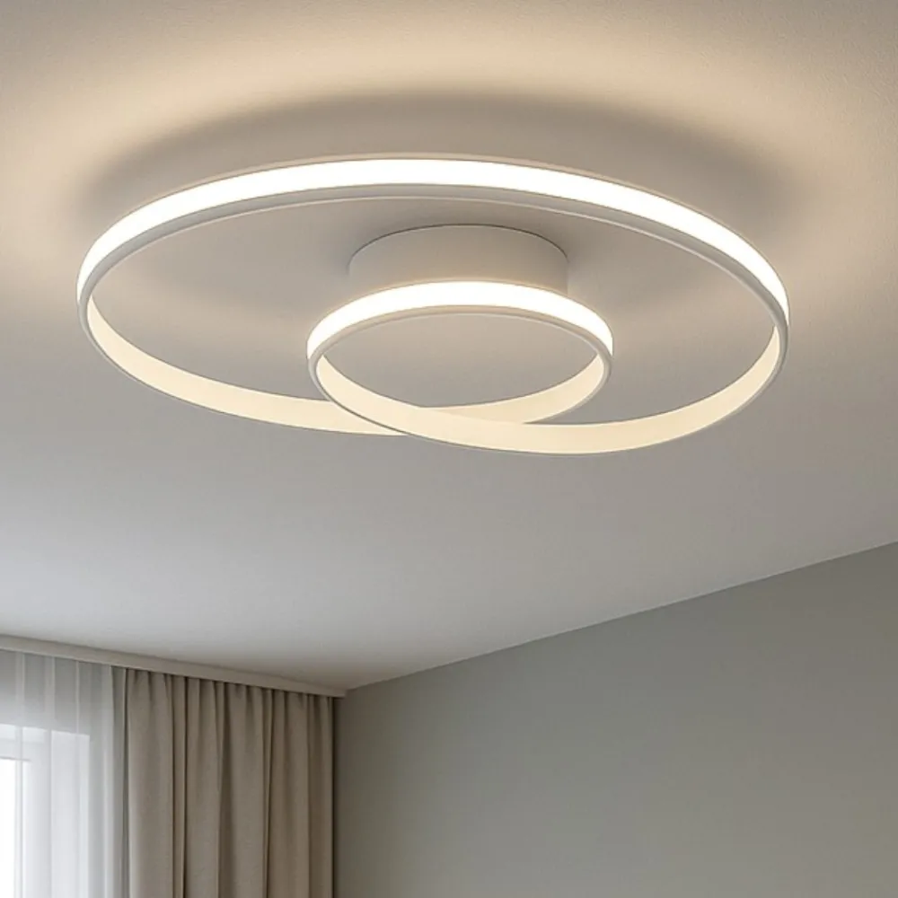 Plafoniere Moderne-Vivida International Vivida circuit plafoniera led 3000k 4000k dimmerabile design moderno bianca