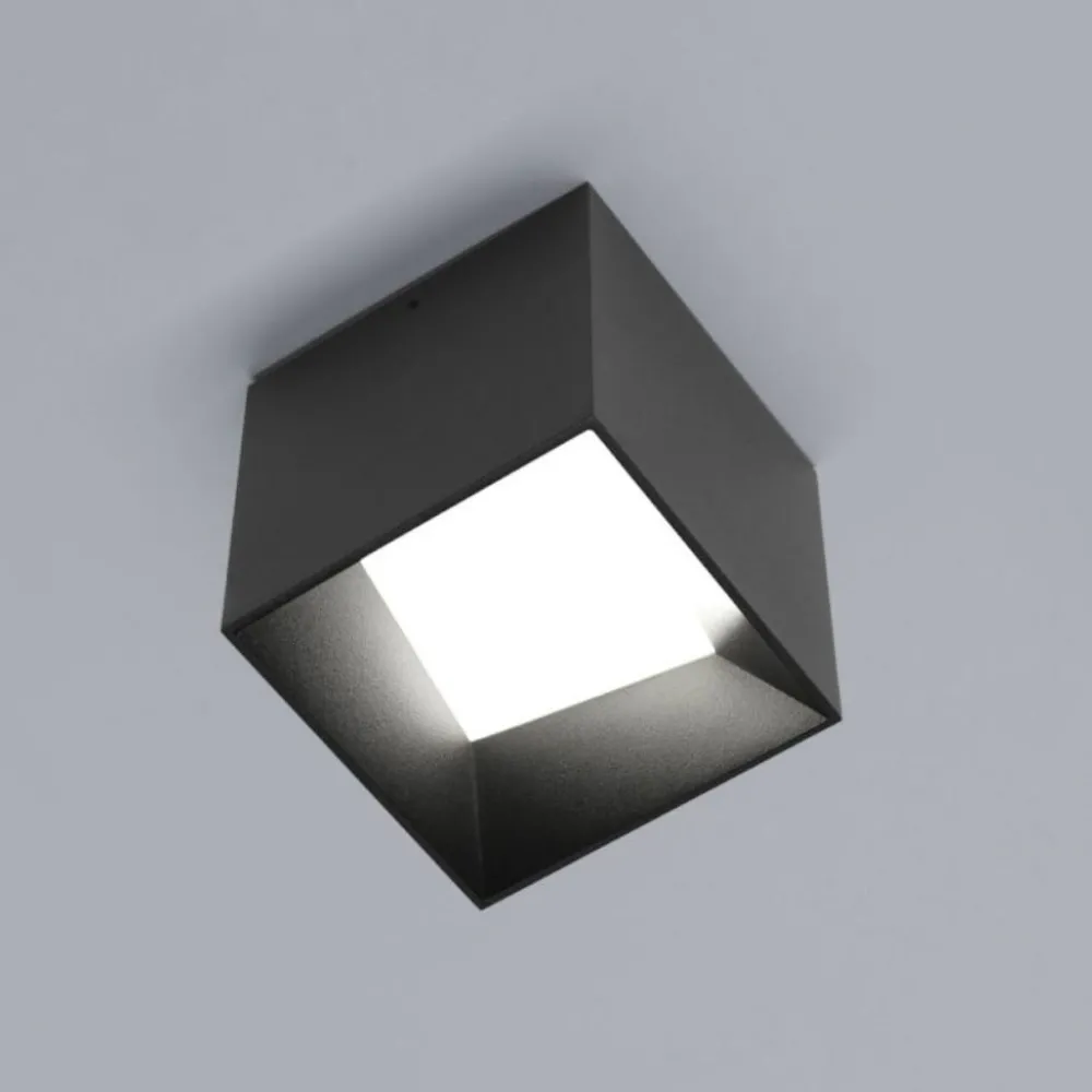 Faretti Da Esterno-Vivida International Vivida cube faretto da esterno nero ip44 led 3000k