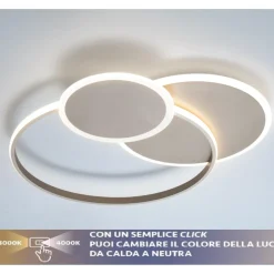 Plafoniere Moderne-Vivida International Vivida eclipse plafoniera per cucina moderna sabbia 60w 3000k 4000k