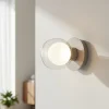 Applique Da Parete-Vivida International Vivida essence applique da parete champagne sfera vetro led 8w 3000k