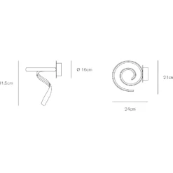 Applique Da Parete-Vivida International Vivida flame applique bianco led 12w 3000k 4000k