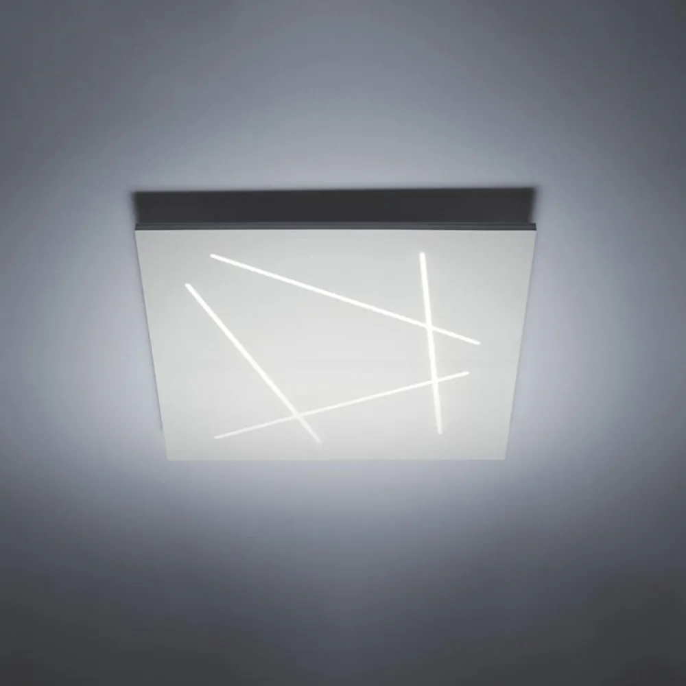Plafoniere Moderne-Vivida International Vivida flat bianca plafoniera moderna led 51w 4000k quadrata