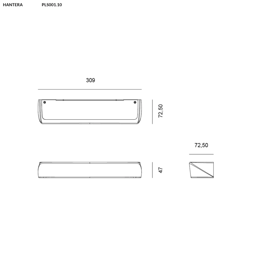 Applique Da Parete-Vivida International Vivida hantera applique led 24w 2700k 3000k 4000k titanio