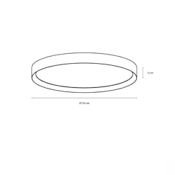 Plafoniere Moderne-Vivida International Vivida hera plafoniera moderna 50cm titanio led 40w cct dimmerabile