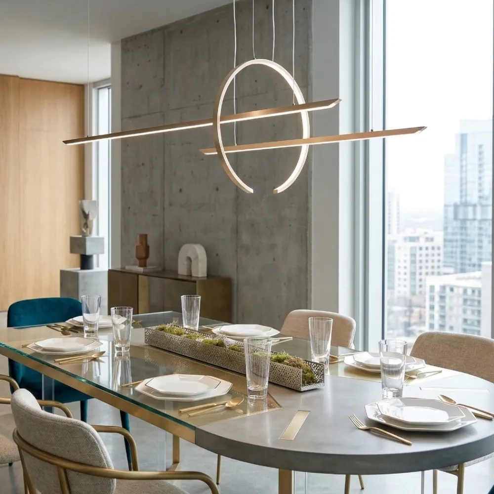 Lampadari Moderni-Vivida International Vivida in&out lampadario design colore sabbia moderno led 50w 3000k 4000k
