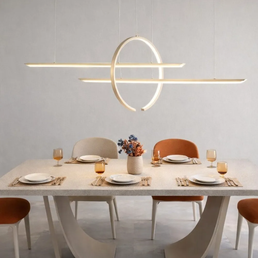 Lampadari Moderni-Vivida International Vivida in&out lampadario design colore sabbia moderno led 50w 3000k 4000k