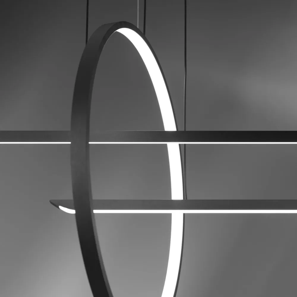 Lampadari Moderni-Vivida International Vivida in&out lampadario moderno nero led 50w 3000k 4000k