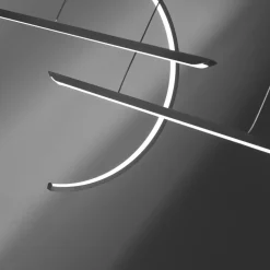 Lampadari Moderni-Vivida International Vivida in&out lampadario moderno nero led 50w 3000k 4000k