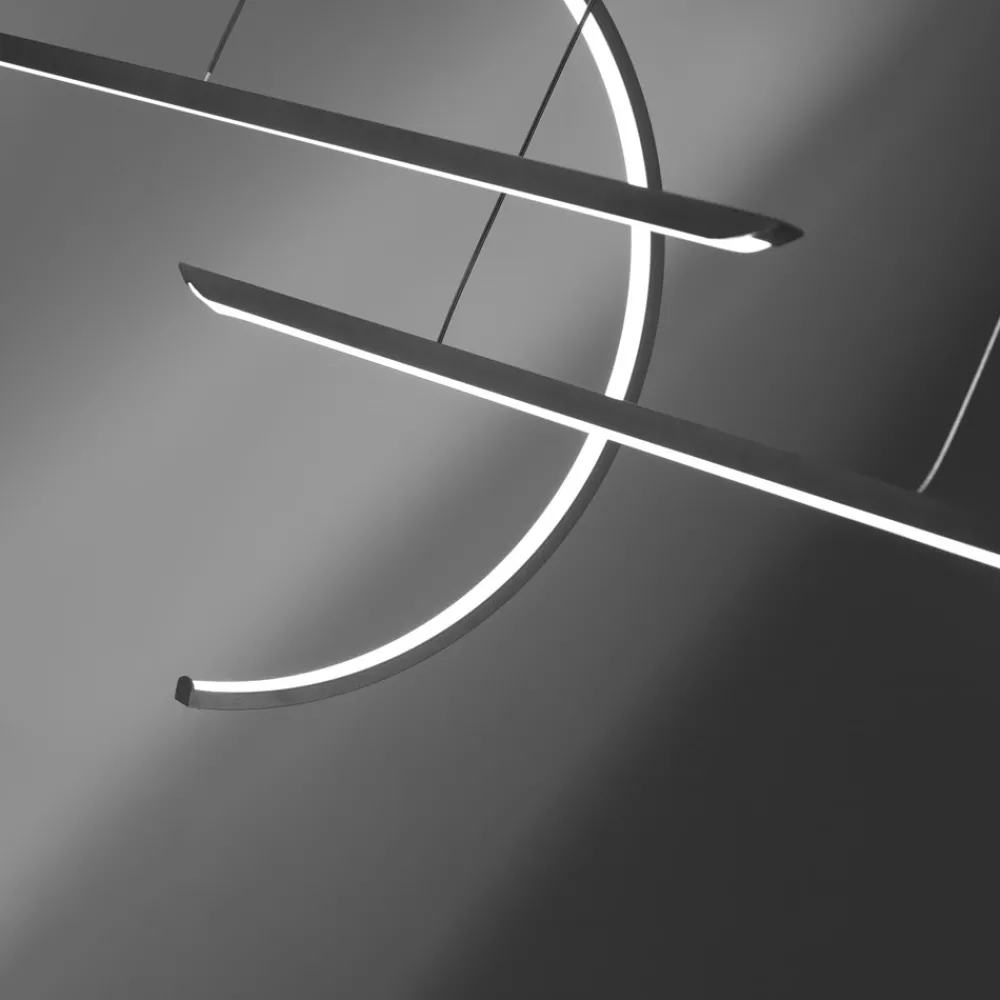 Lampadari Moderni-Vivida International Vivida in&out lampadario moderno nero led 50w 3000k 4000k