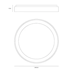Plafoniere Moderne-Vivida International Vivida inner-r 80 plafoniera bianca rotonda led 80w 3000k 4000k dimmerabile