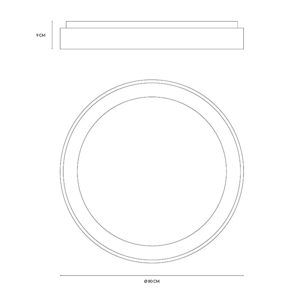 Plafoniere Moderne-Vivida International Vivida inner-r 80 plafoniera bianca rotonda led 80w 3000k 4000k dimmerabile