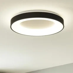 Plafoniere Moderne-Vivida International Vivida inner-r 80 plafoniera nera moderna 80w 3000k 4000k dimmerabile