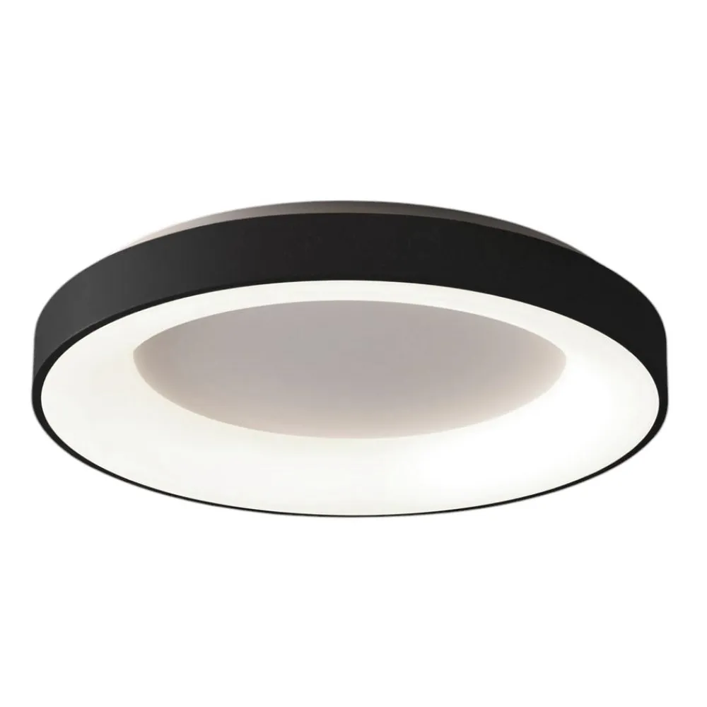 Plafoniere Moderne-Vivida International Vivida inner-r 80 plafoniera nera moderna 80w 3000k 4000k dimmerabile