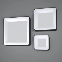 Plafoniere Moderne-Vivida International Vivida inner-s plafoniera 80 quadrata nera led 80w 3000k 4000k dimmerabile