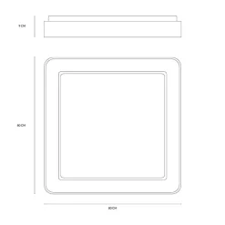 Plafoniere Moderne-Vivida International Vivida inner-s plafoniera 80 quadrata nera led 80w 3000k 4000k dimmerabile