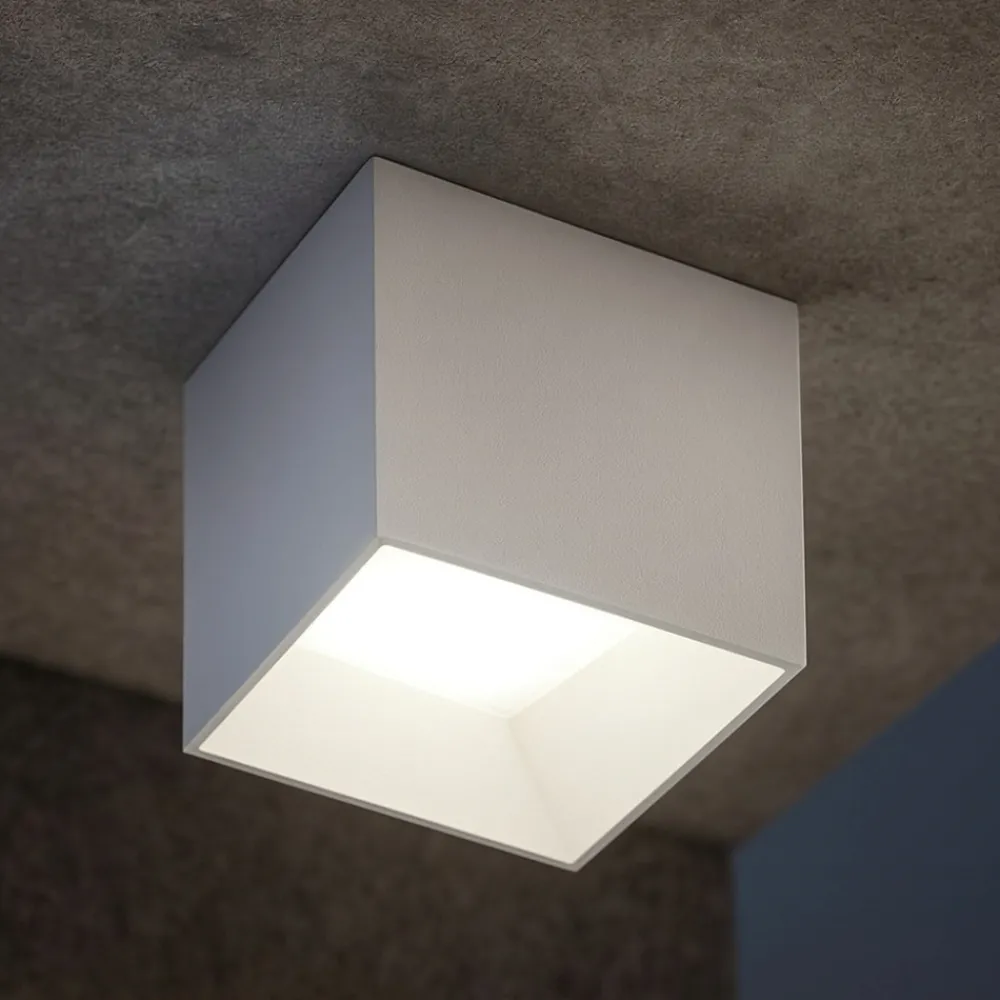 Faretti Da Esterno-Vivida International cube faretto da esterno 11.5w 3000k ip44 metallo bianco