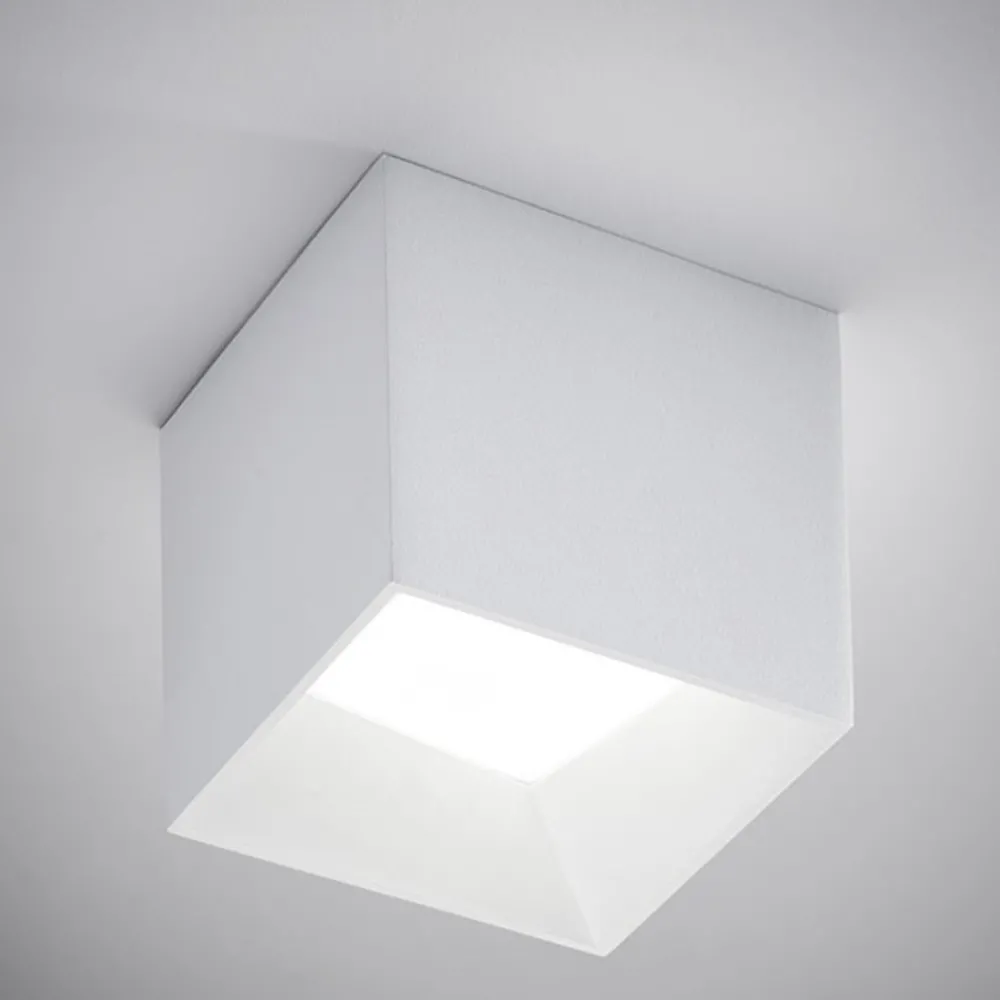 Faretti Da Esterno-Vivida International cube faretto da esterno 11.5w 3000k ip44 metallo bianco
