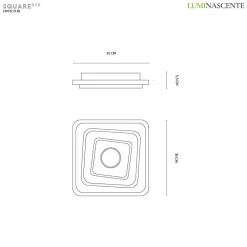 Plafoniere Moderne-Vivida International plafoniera square bianca led design moderna