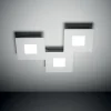 Plafoniere Moderne-Vivida International squares plafoniera moderna 20w 3000k bianco rettangolare