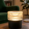 Lampade Da Tavolo-Vivida International Vivida lampada da tavolo pilastro vetro rigato trasparente dimmerabile