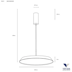 Lampadari Cucina-Vivida International Vivida lampadario da cucina bronzo rotondo pinco led 40w 3000k 4000k dimmerabile