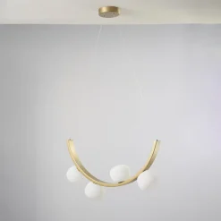 Lampadari Moderni-Vivida International Vivida lampadario moderno sunset 24w 3000k dimmerabile oro spazzolato
