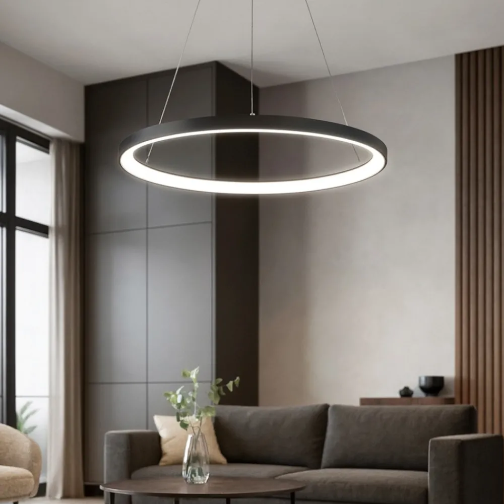 Lampadari Moderni-Vivida International Vivida lifering bronzo lampadario moderno led 80w 3000k 4000k rotondo