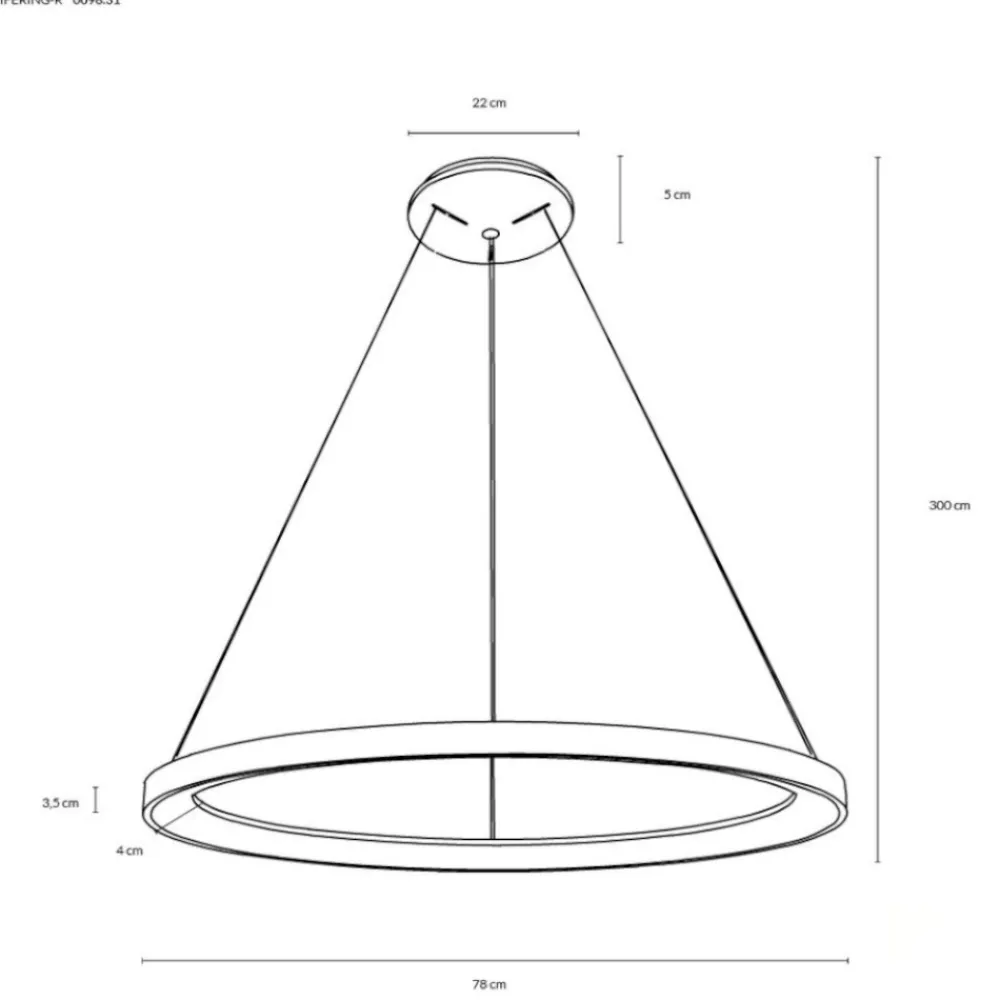 Lampadari Moderni-Vivida International Vivida lifering bronzo lampadario moderno led 80w 3000k 4000k rotondo