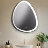 Specchi Da Parete-Vivida International Vivida lifering bronzo specchio da bagno design touch led 25w 3000k