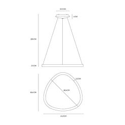 Lampadari Moderni-Vivida International Vivida lifering lampadario moderno sabbia led 48w 3000k-4000k