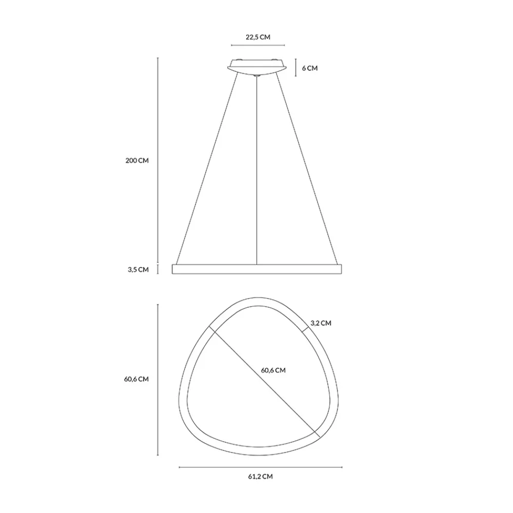 Lampadari Moderni-Vivida International Vivida lifering lampadario moderno sabbia led 48w 3000k-4000k