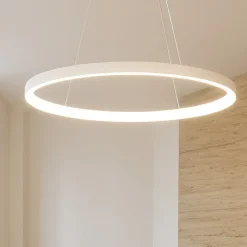 Lampadari Moderni-Vivida International Vivida lifering-o lampadario moderno bianco led 50w 3000k 4000k ovale