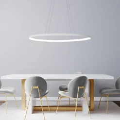Lampadari Moderni-Vivida International Vivida lifering-o lampadario moderno led bianco 80w 3000k 4000k ovale