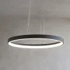Lampadari Moderni-Vivida International Vivida lifering-o nero lampadario ovale led 40w 3000k 4000k