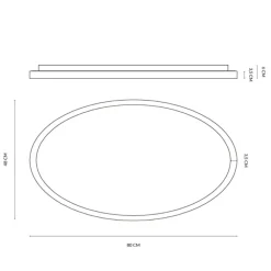 Plafoniere Moderne-Vivida International Vivida lifering-o plafoniera led 50w 3000k 4000k ovale sabbia