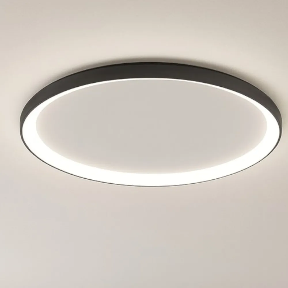 Plafoniere Moderne-Vivida International Vivida lifering-o plafoniera ovale nera moderna led 80w 3000k 4000k