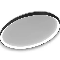 Plafoniere Moderne-Vivida International Vivida lifering-o plafoniera ovale nera moderna led 80w 3000k 4000k