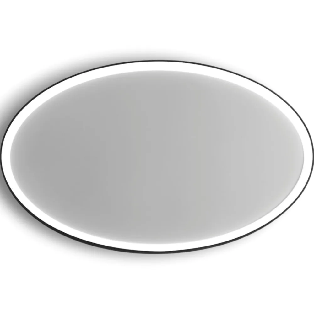 Plafoniere Moderne-Vivida International Vivida lifering-o plafoniera ovale nera moderna led 80w 3000k 4000k
