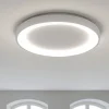 Plafoniere Moderne-Vivida International Vivida lifering plafoniera ovale colore titanio moderna led 48w 3000k 4000k