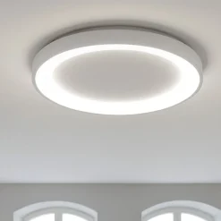 Plafoniere Moderne-Vivida International Vivida lifering plafoniera ovale colore titanio moderna led 48w 3000k 4000k