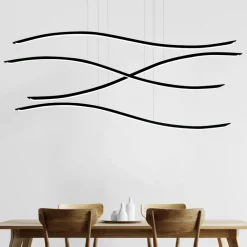 Lampadari Moderni-Vivida International Vivida lil wave lampadario moderno led 3000k nero