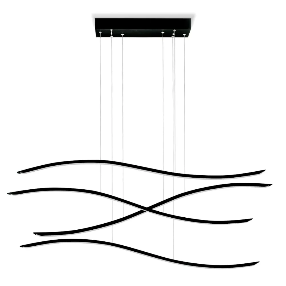 Lampadari Moderni-Vivida International Vivida lil wave lampadario moderno led 3000k nero