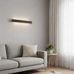 Applique Da Parete-Vivida International Vivida linea applique da parete nera led 3000k 75cm