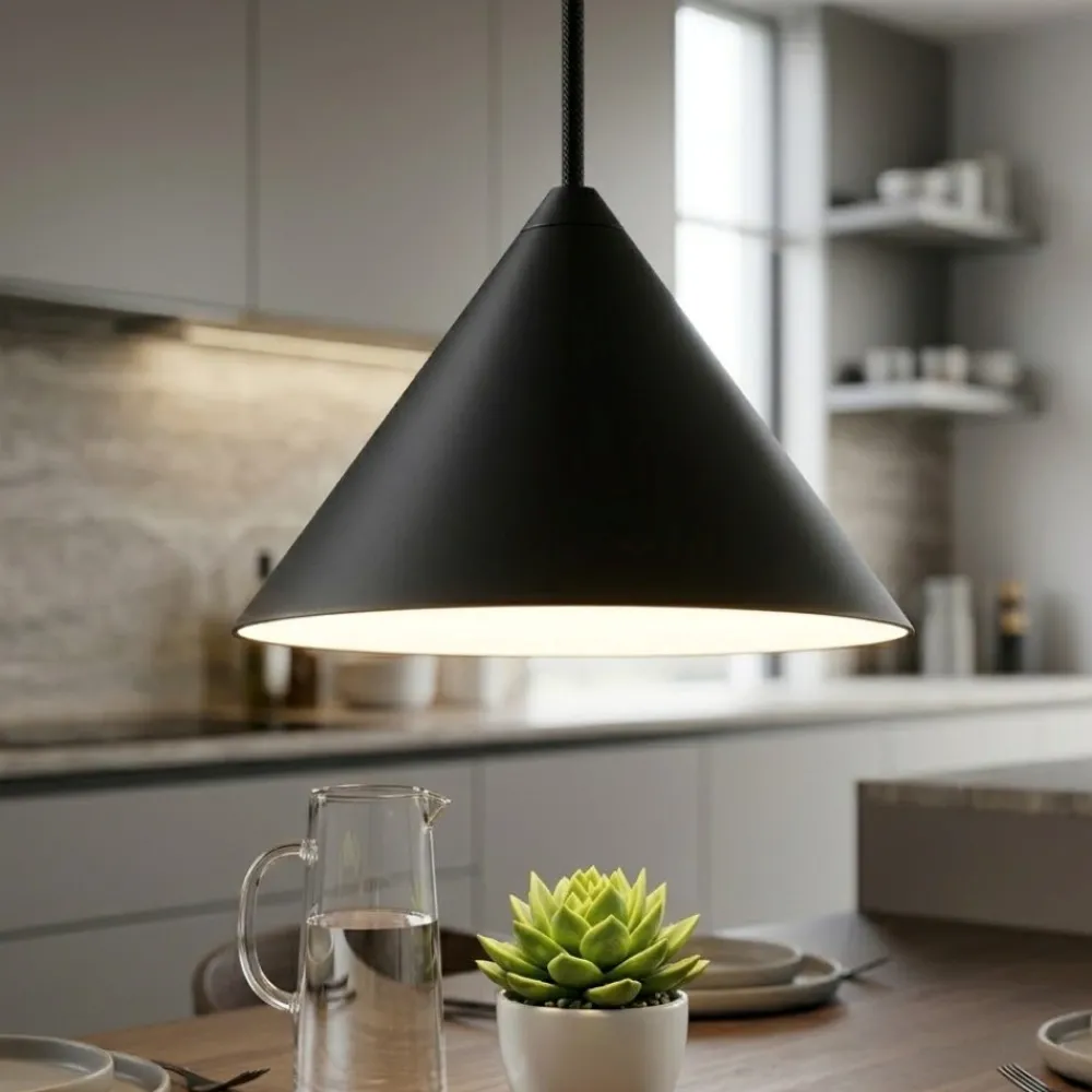 Lampade A Sospensione-Vivida International Vivida luminelle lampada a sospensione cono antracite moderno