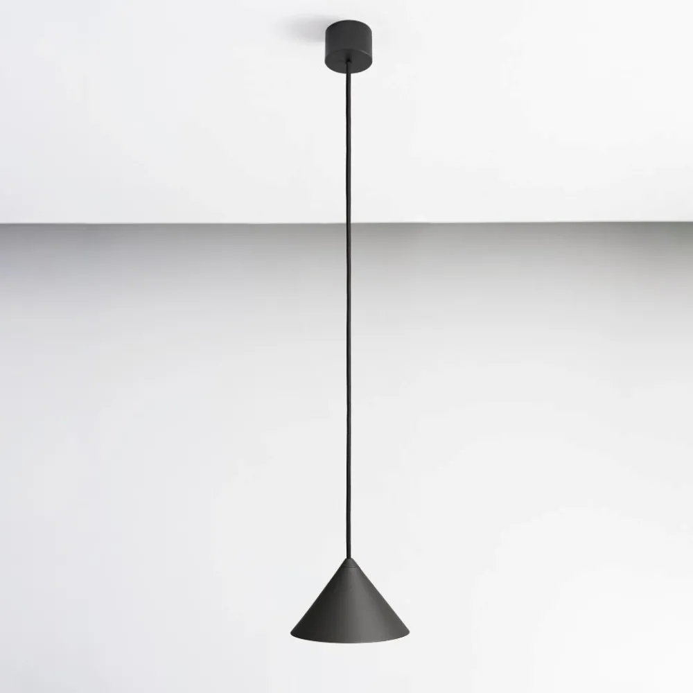 Lampade A Sospensione-Vivida International Vivida luminelle lampada a sospensione cono antracite moderno