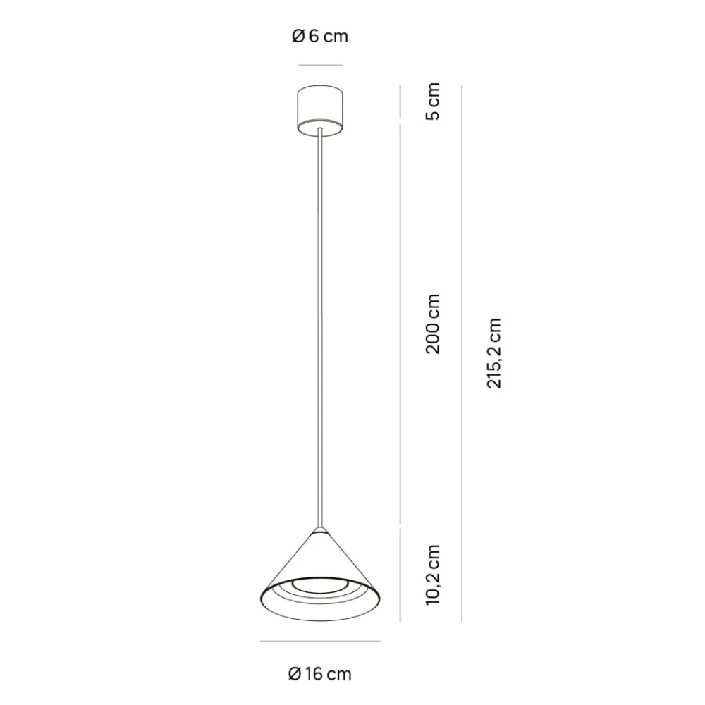 Lampade A Sospensione-Vivida International Vivida luminelle lampada a sospensione cono antracite moderno