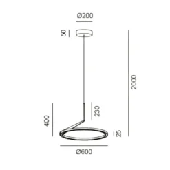 Lampadari Moderni-Vivida International Vivida meridiana lampadario sabbia moderno led 44w 3000k 4000k