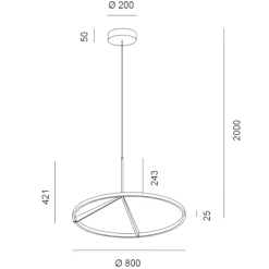 Lampadari Moderni-Vivida International Vivida meridiana lampadario moderno sabbia led 51w 3000k 4000k